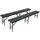 chefgastro Bierbank 180 x 43 x 43 cm Schwarz