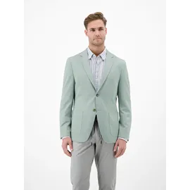 Lerros Jerseysakko LERROS "Leichter Jersey-Blazer mit bedrucktem Futter", Herren, Gr. 52, grün (tinted grau), 82% Polyester, 11% Viskose, 7% Elasthan, Sakkos, Jersey mit Stretchanteil, bedrucktes Innenfutter, 2-Knopf-Design