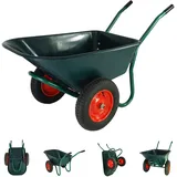 Baumarktplus Schubkarre 100 L 160 kg Gartenschubkarre Schiebkarre Luftrad Metallfelg...
