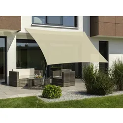 SCHNEIDER SCHIRME Sonnensegel »Lanzarote«, BxL: 400 x 400 cm, quadratisch, Polyester - weiss