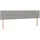 vidaXL Boxspringbett mit Matratze & LED Hellgrau 180x200 cm Stoff
