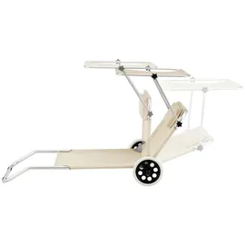 [en.casa] Lazkano Sonnenliege 150 x 60 x 52,5 cm Beige