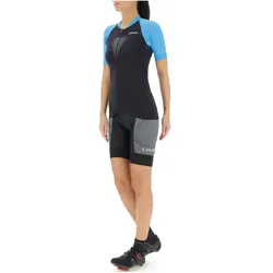 UYN Granfondo kurzarm Fahrradtrikot Damen blackboard/danube blue L
