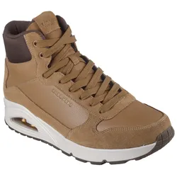 Skechers Sneaker »UNO«, Mid Cut Sneaker, Schnürboots mit gepolstertem Schaftrand Skechers whiskey-schwarz 39