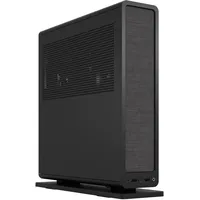 Fractal Design Ridge Black Mini-ITX Gehäuse - PCIe 4.0 Riser Karte - 2X 140mm PWM Lüfter - USB Typ-C - Kompaktes Gaming PC Gehäuse