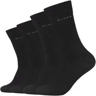 CAMANO Unisex Wollsocken 4er Pack Schwarz
