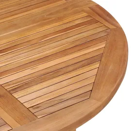 vidaXL Garten-Esstisch Klappbar Ø 110 x 75 cm Teak Braun