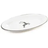 Gmundner Platte oval mit Fahne 21 x 14 cm