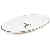 Gmundner Platte oval mit Fahne 21 x 14 cm