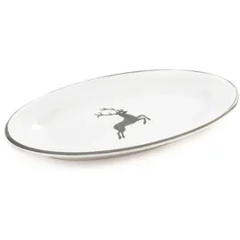 Gmundner Platte oval mit Fahne 21 x 14 cm