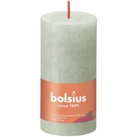 Bolsius Rustik Stumpenkerze 10 x 5 cm nebeliges grün