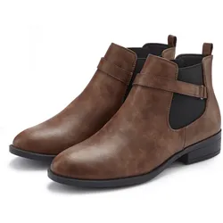 Vivance Chelseaboots, mit Stretch-Einsatz, Stiefelette, Ankle Boots VEGAN Vivance braun 38