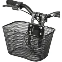 JIEBWCHA Fahrradkorb Vorne Aus Eisen Mit Haken 26x17x15.5cm Leichter Metall Abnehmbarer Lenkerkorb, Wasserdicht Großem Fahrradkorb Für Vorne, Für Kinder Pendlerfahrten, Einkäufe Oder Ausflüge Zum