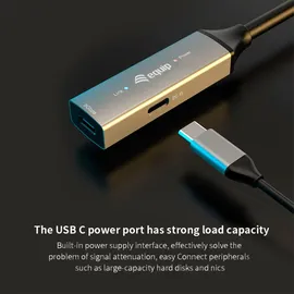 Equip Kabel USB-C3.2->C Gen1 Akt.Erweit.St/Bu 15.00m schwarz