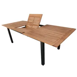 Outdoor Tisch Volos - Material: Akazie (FSC zertifiziert) / Aluminium - Eigenschaften: ausziehbar (mit Schmetterlingstechnik)