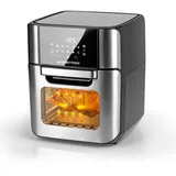 MAXXMEE GOURMETmaxx Heißluftfritteuse Digital 12L Edelstahl/schwarz