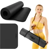 trex sport Fitnessmatte für Yoga & Pilates Trex Sport 180×60 cm Schwarz 10 mm