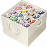 Schuhorganizer, Schuhaufbewahrung mit verstellbaren Trennwänden für 16 Paar Schuhe, Schuhaufbewahrungsbox mit transparentem Deckel, Faltbar Schuhbox für Schlafzimmer Vordertür Kleiderschrank