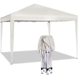 Woltu Faltpavillon, Pop-Up Pavillon aus Oxford Metallrahmen 3x3 m beige