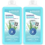 Maxxi Clean | 2x 750 ml Nachfüllflüssigkeit Scherkopfreiniger für Reinigungskartusche | Rasierer Reinigungsflüssigkeit kompatibel mit Braun Reinigungsstation | Reinigungsspray mit Aloe Vera Duft