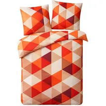 Traumschlaf Nook grafisch Rot 200 x 220 cm + 2 x 80 x 80 cm