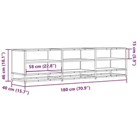 vidaXL TV-Schrank Räuchereiche 180x40x46 cm Holzwerkstoff