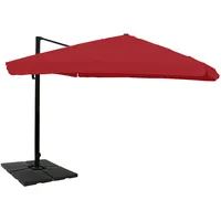 Mendler Gastronomie-Ampelschirm HWC-A96, 3x4m (Ø5m) Polyester Alu/Stahl 26kg ~