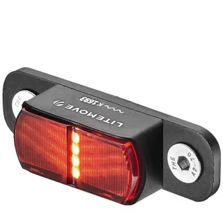 Litemove E-Bike-Rücklicht 'TS-RR', für Gepäckträger 50 mm, rot/schwarz