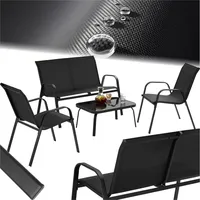 Tectake Nora Set 4-tlg. Schwarz