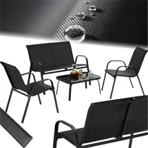 Tectake Nora Set 4-tlg. Schwarz