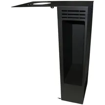 ADURO Holzfach Edelstahl 41,6 x 29 x 101,1 cm Schwarz