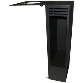 ADURO Holzfach Edelstahl 41,6 x 29 x 101,1 cm Schwarz