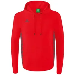 ERIMA Herren Essential Team Kapuzensweat, red/slate grey, 164
