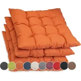 sunnypillow Stuhlkissen 4er Set 45 x 45 cm Orange