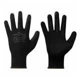 vidaXL Arbeitshandschuhe 12 pcs Schwarz 8 / m Polyester