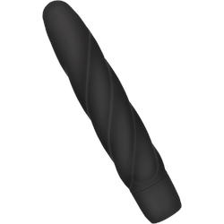 Silikon-Vibrator mit Spiralstruktur, 19 cm, schwarz