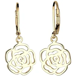 Elli Rose Blume Blütenform Romantisch Filigran 925 Sterling Silber Ohrringe   Damen 