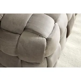 Jahnke Hockerbank WEB ART L Samt 118 x 43 x 50 cm Grau