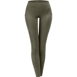 Reitleggings Ella Silikonvollbesatz Damen khaki 36