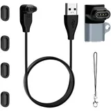 BORLTER CLAMP Uhr Ladegerät Adapter USB C Typ C mit Ladekabel, einschließlich 4 Staubstecker und 1 Lanyard, Kompatibel mit Garmin Fenix 7/7S/7X/6/6X/6S und mehr