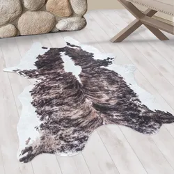 Teppich AYYILDIZ TEPPICHE "ETOSHA 4113", braun, B:100cm H:6mm L:135cm, Polyester, Teppiche, Pflegeleicht / Moderner Fell Look
