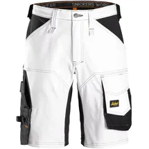 Snickers Workwear Stretch-Arbeitsshorts "6153" - 58 - weiß/schwarz