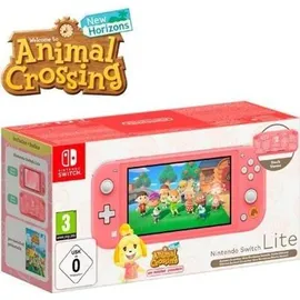 Nintendo Switch Lite Koralle + Animal Crossing: New Horizons – Melinda-Edition + Nintendo Online 12-monatige (365-tägige) Einzelmitgliedschaft