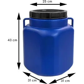 plasteo Weithalsfass 30 l blau