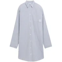 Tom Tailor Damen Nachthemd mit Streifenmuster, blau, Gestreift, Gr.