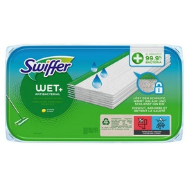Swiffer Wet+ Antibacterial Feuchte Bodentücher Mikrofaser, 10 Tücher