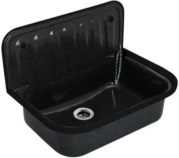 Duschmeister Stahl-Ausgussbecken in Granit-Optik - Duschmeister