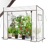 Sekey Gewächshaus Tomatengewächshaus 200x170x77 cm, Begehbarers Tomaten Gewächshaus Foliengewächshaus Balkon Outdoor - Stabil, Winterfest, UV-Beständig, Weiß (Weiß(L))