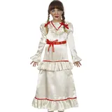 FIESTAS GUIRCA Gruselige Teufelspuppe mit weißem Kleid Mädchen Kostüm Alter 5-6 Jahre Für Halloween, Karneval/Fasching, Themen Partys