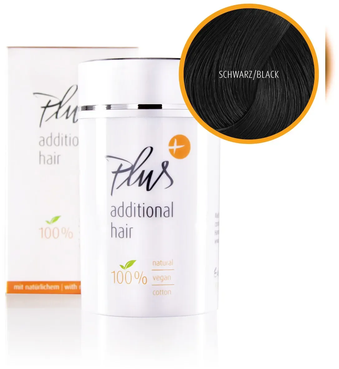 Plus additional Hair schwarz Haar Auffüller Schütthaar Streuhaar volles Haar